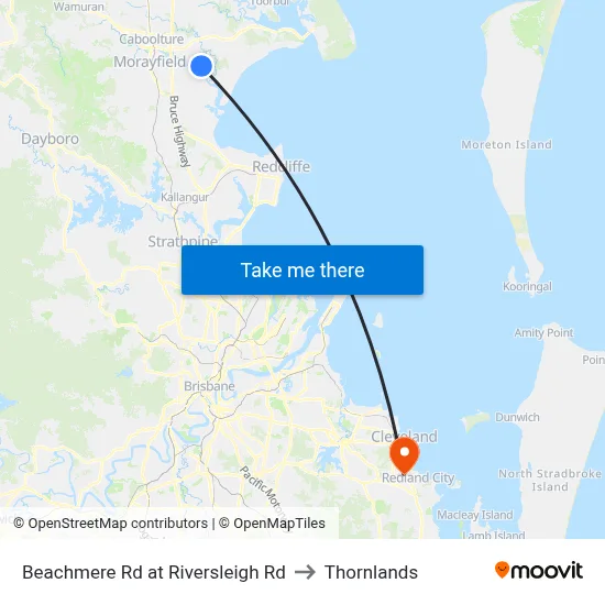 Beachmere Rd at Riversleigh Rd to Thornlands map