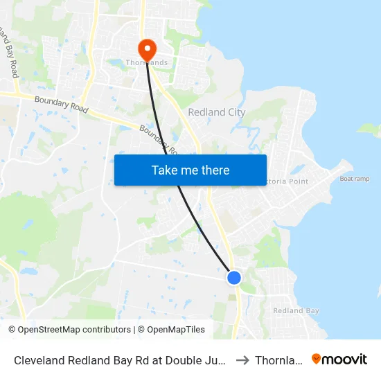 Cleveland Redland Bay Rd at Double Jump Road to Thornlands map