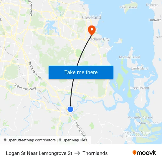 Logan St Near Lemongrove St to Thornlands map