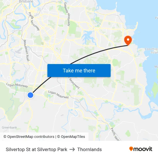 Silvertop St at Silvertop Park to Thornlands map