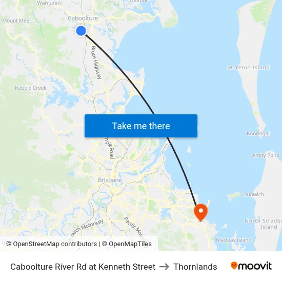 Caboolture River Rd at Kenneth Street to Thornlands map