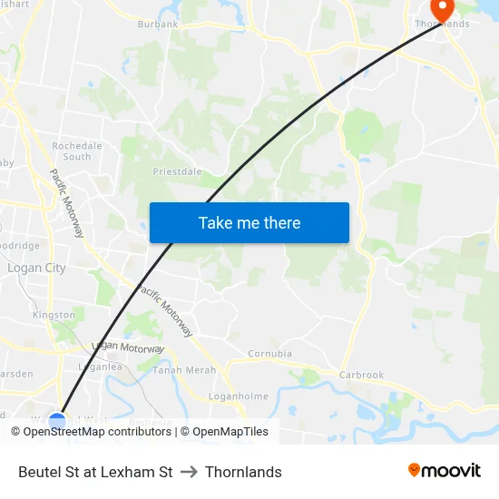 Beutel St at Lexham St to Thornlands map