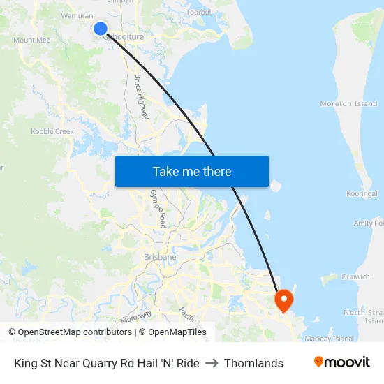 King St Near Quarry Rd Hail 'N' Ride to Thornlands map