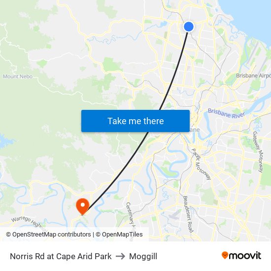 Norris Rd at Cape Arid Park to Moggill map
