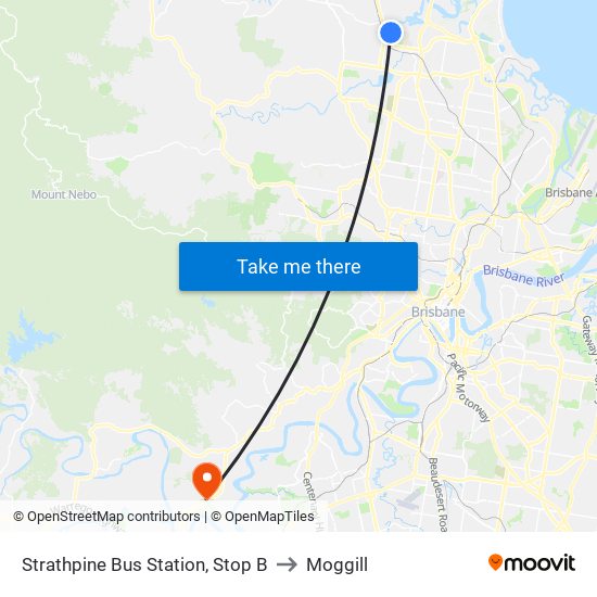 Strathpine Bus Station, Stop B to Moggill map