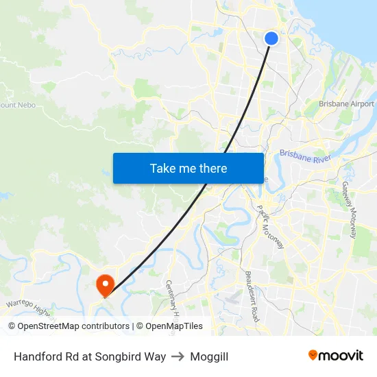 Handford Rd at Songbird Way to Moggill map