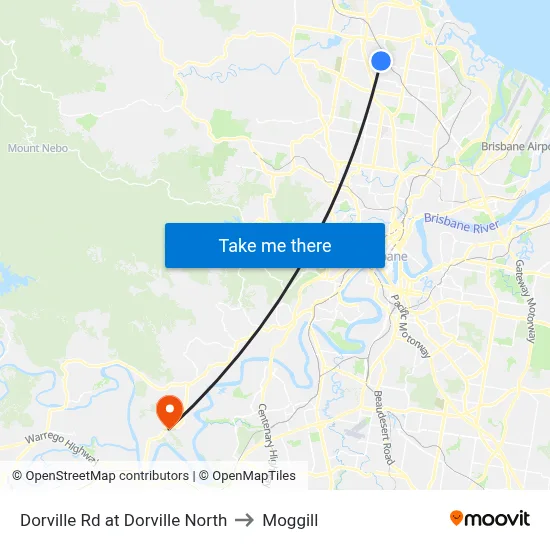Dorville Rd at Dorville North to Moggill map