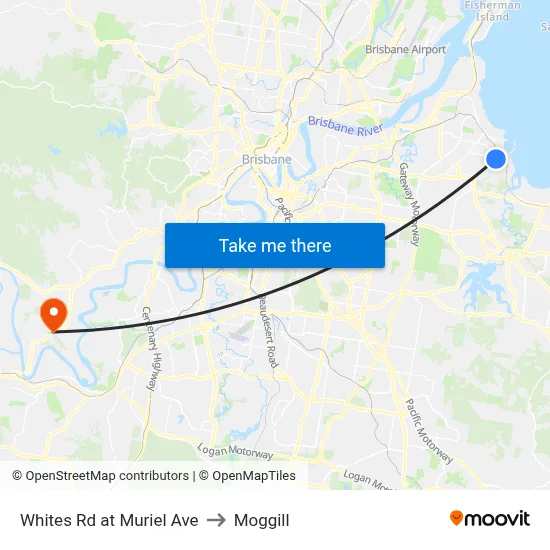Whites Rd at Muriel Ave to Moggill map