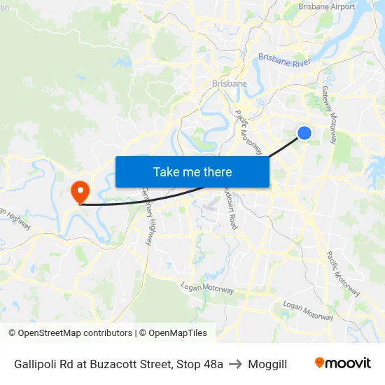 Gallipoli Rd at Buzacott Street, Stop 48a to Moggill map