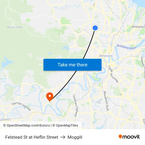 Felstead St at Heflin Street to Moggill map