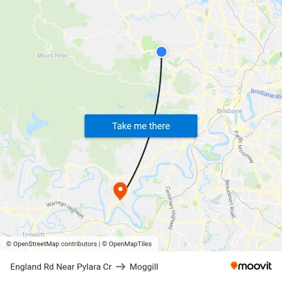 England Rd Near Pylara Cr to Moggill map