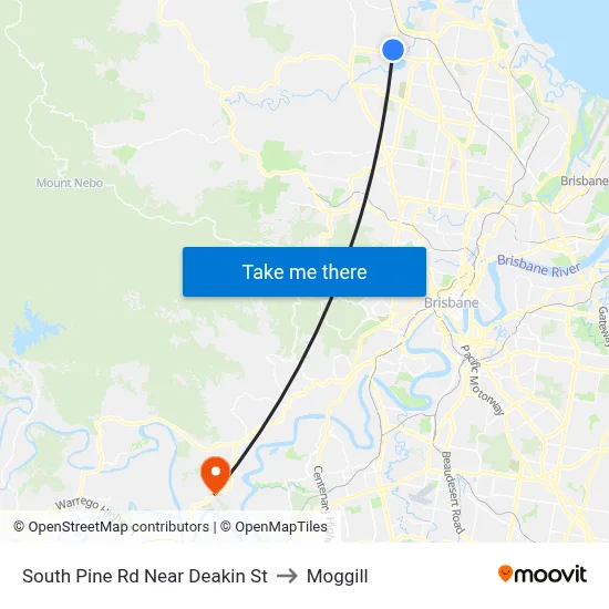 South Pine Rd Near Deakin St to Moggill map