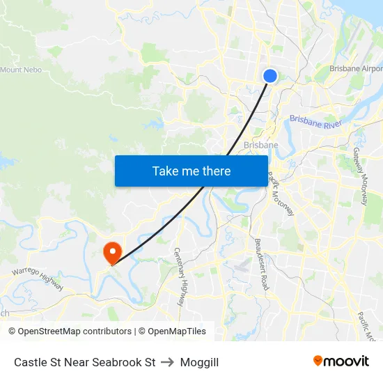 Castle St Near Seabrook St to Moggill map