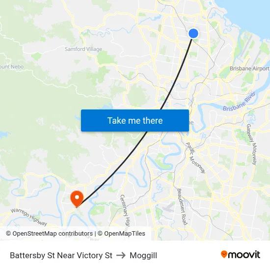 Battersby St Near Victory St to Moggill map