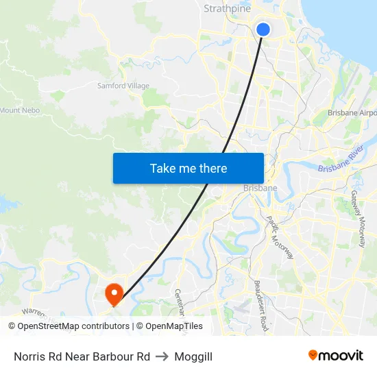 Norris Rd Near Barbour Rd to Moggill map