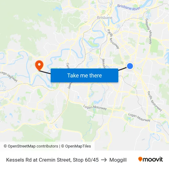 Kessels Rd at Cremin Street, Stop 60/45 to Moggill map