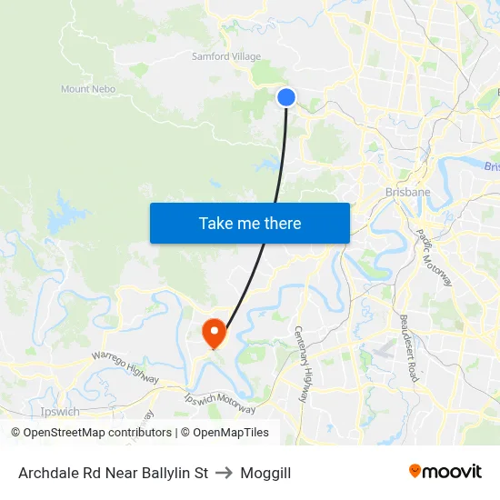 Archdale Rd Near Ballylin St to Moggill map