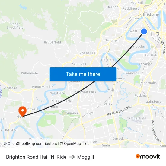 Brighton Road Hail 'N' Ride to Moggill map