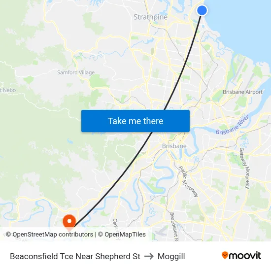 Beaconsfield Tce Near Shepherd St to Moggill map