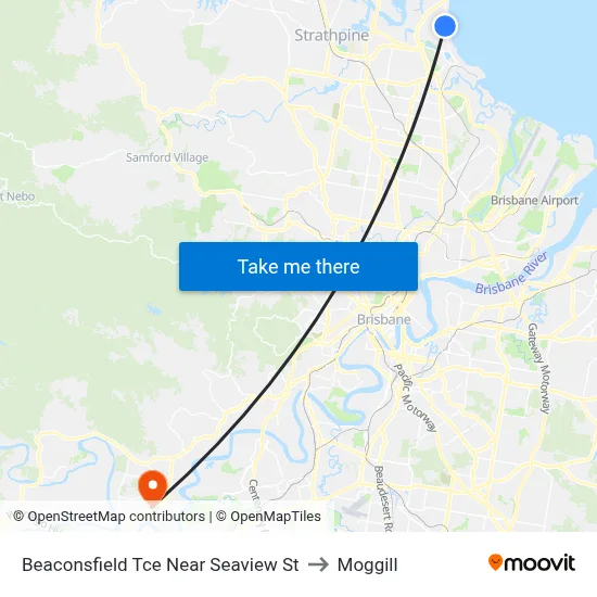 Beaconsfield Tce Near Seaview St to Moggill map