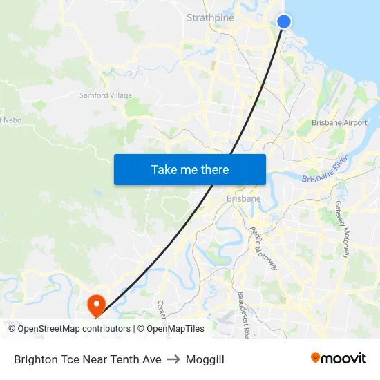 Brighton Tce Near Tenth Ave to Moggill map