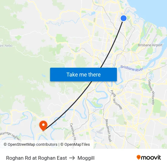 Roghan Rd at Roghan East to Moggill map