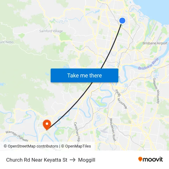 Church Rd Near Keyatta St to Moggill map