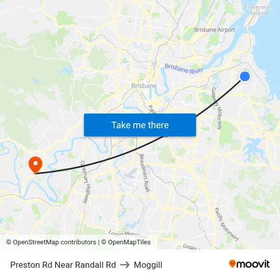 Preston Rd Near Randall Rd to Moggill map