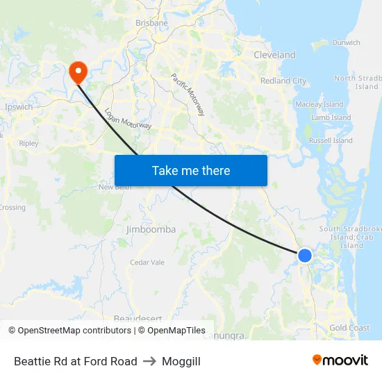Beattie Rd at Ford Road to Moggill map