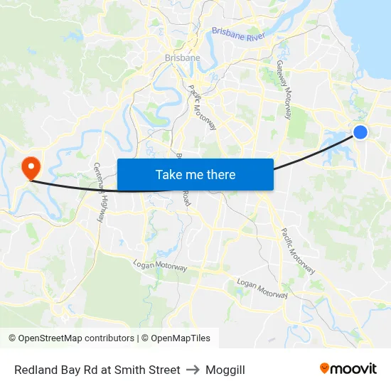 Redland Bay Rd at Smith Street to Moggill map