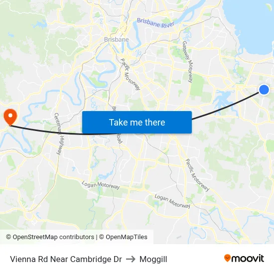 Vienna Rd Near Cambridge Dr to Moggill map