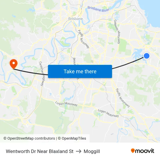 Wentworth Dr Near Blaxland St to Moggill map