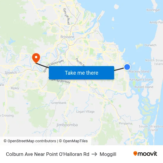 Colburn Ave Near Point O'Halloran Rd to Moggill map
