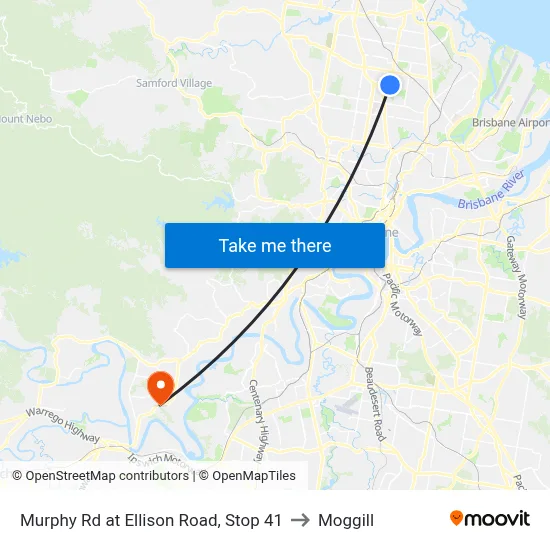 Murphy Rd at Ellison Road, Stop 41 to Moggill map
