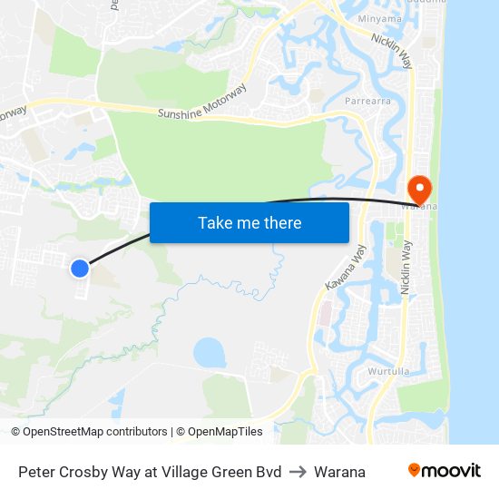 Peter Crosby Way at Village Green Bvd to Warana map