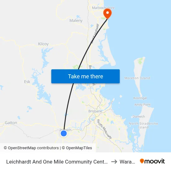 Leichhardt And One Mile Community Centre to Warana map