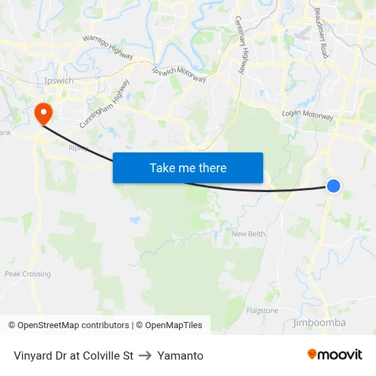 Vinyard Dr at Colville St to Yamanto map