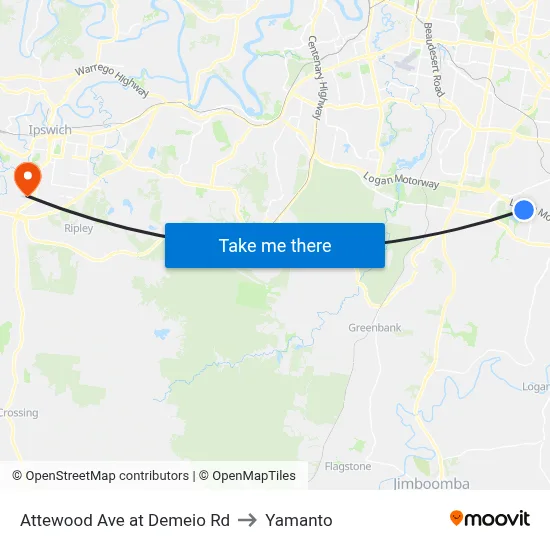Attewood Ave at Demeio Rd to Yamanto map