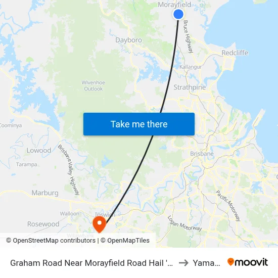 Graham Road Near Morayfield Road Hail 'N' Ride to Yamanto map