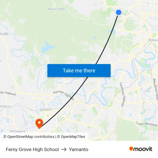 Ferny Grove High School to Yamanto map