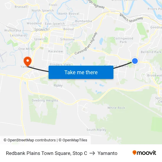Redbank Plains Town Square, Stop C to Yamanto map