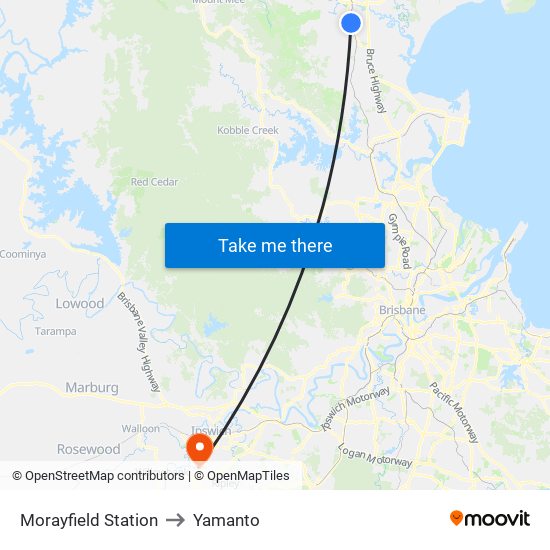Morayfield Station to Yamanto map