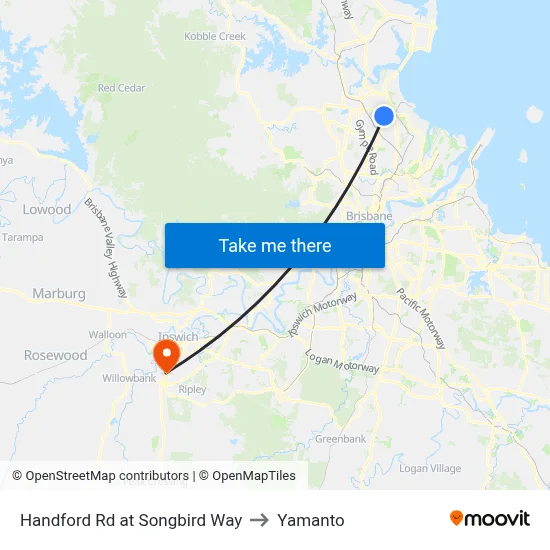 Handford Rd at Songbird Way to Yamanto map