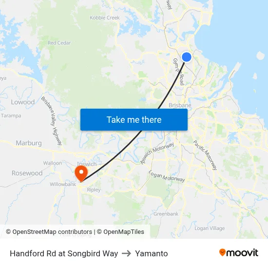 Handford Rd at Songbird Way to Yamanto map