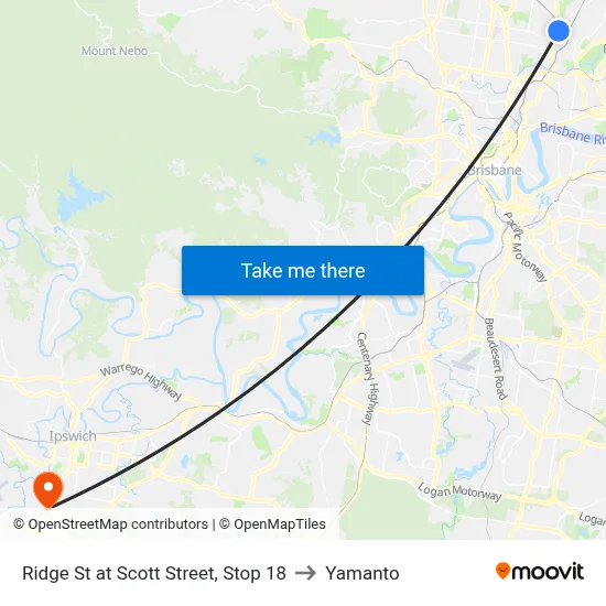 Ridge St at Scott Street, Stop 18 to Yamanto map