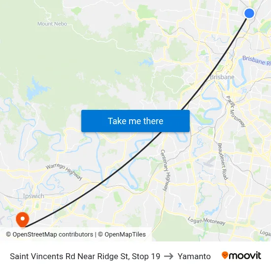 Saint Vincents Rd Near Ridge St, Stop 19 to Yamanto map