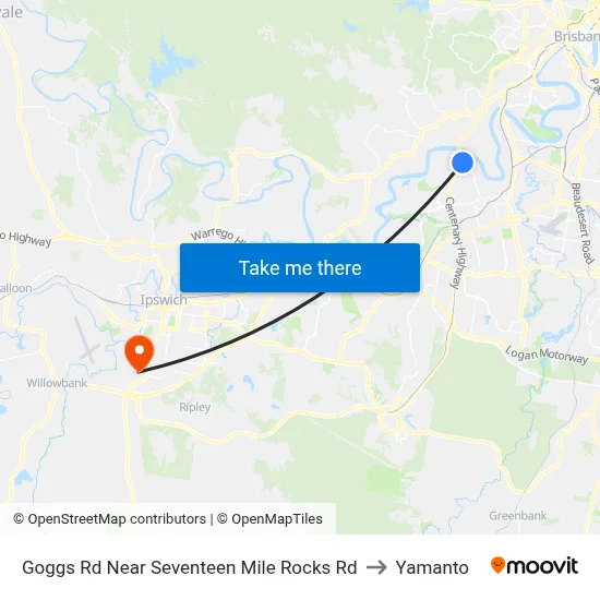 Goggs Rd Near Seventeen Mile Rocks Rd to Yamanto map