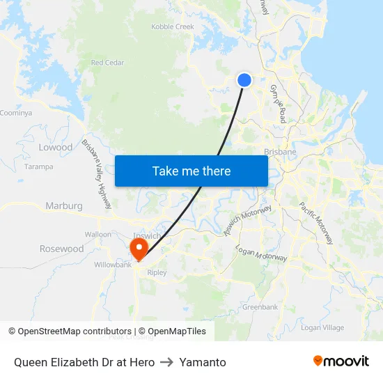Queen Elizabeth Dr at Hero to Yamanto map
