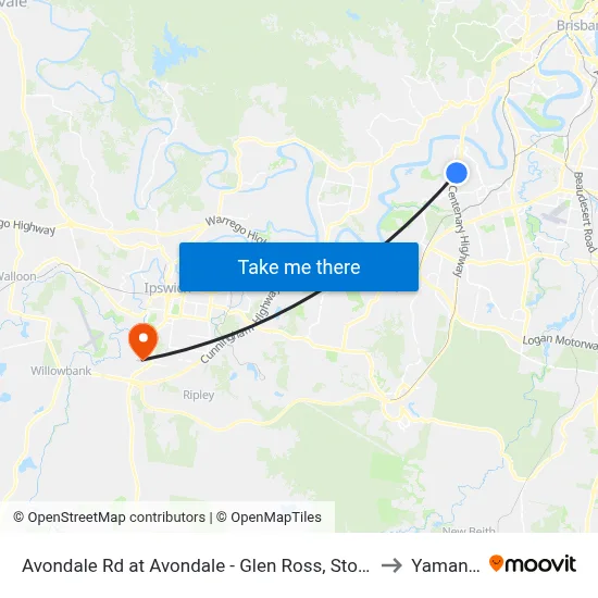 Avondale Rd at Avondale - Glen Ross, Stop 61 to Yamanto map