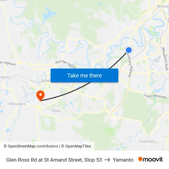 Glen Ross Rd at St Amand Street, Stop 53 to Yamanto map